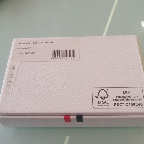 Lacoste card holder new, black leather with 6 card slots
