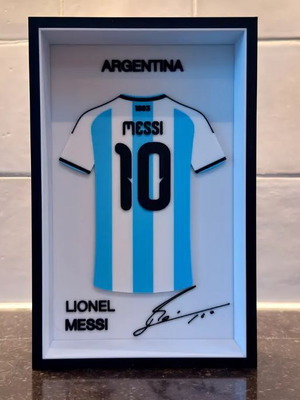 3D принтирана декоративна рамка Messi Argentina по поръчка