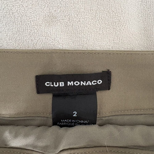 Club Monaco fitted skirt with side zipper, green