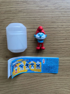 Smurfs Ο μπαμπαστρουμφ φιγούρα καινούργια με αυγό και χαρτάκι