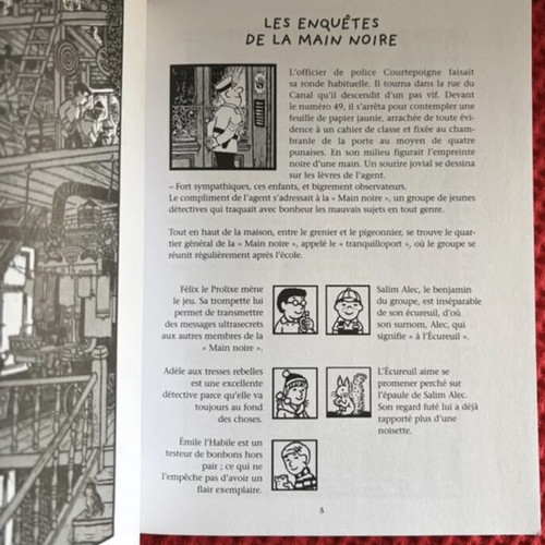 Les Enquêtes de la Main Noire Mystery Book like new, French