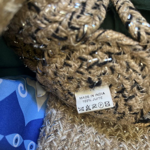 Ble Resort Collection Straw Jute Handbag like new, beige
