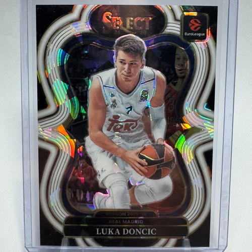 2025-26 Panini Select EuroLeague Luka Doncic White Cracked Ice card #313