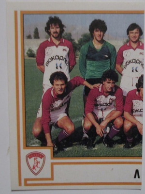 Panini sticker football 85, Larissa team, used, No.162