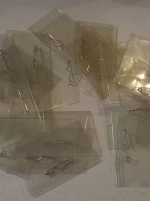 Ετικέτες ονόματος με παραμάνα 24 τεμάχια 5x8 cm καινούργιες