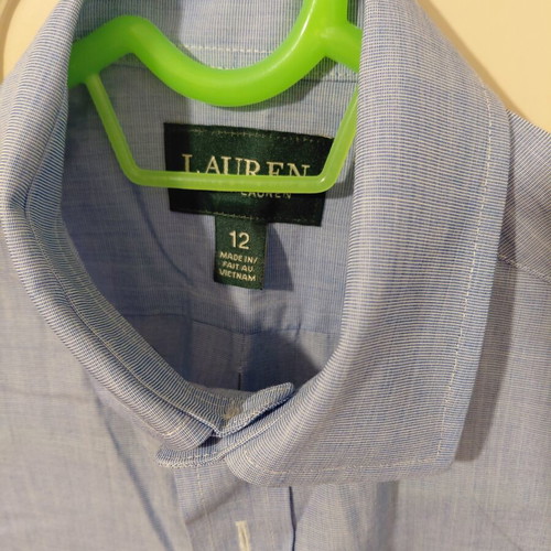 Ralph Lauren boys' shirt sky blue size 12 like new