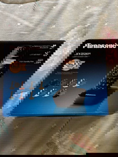 Ασύρματο τηλέφωνο Panasonic KX-TG1611 σε κόκκινο μαύρο χρώμα