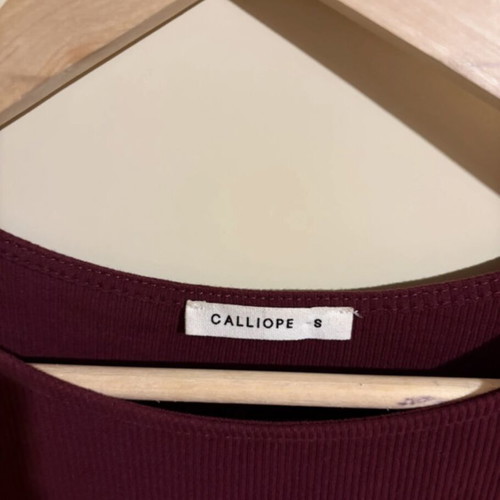Calliope midi dress burgundy ribbed like new
