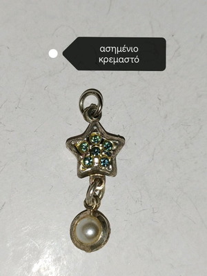 Silver charm pendant like new, turquoise and silver