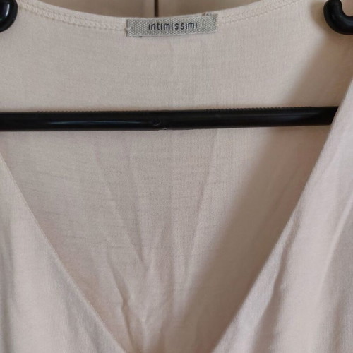 Intimissimi blouse used, beige, size M with pleats and lace