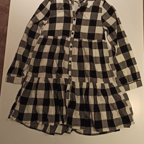 Orchestra checked dress for girls new, size 10 years, black and white