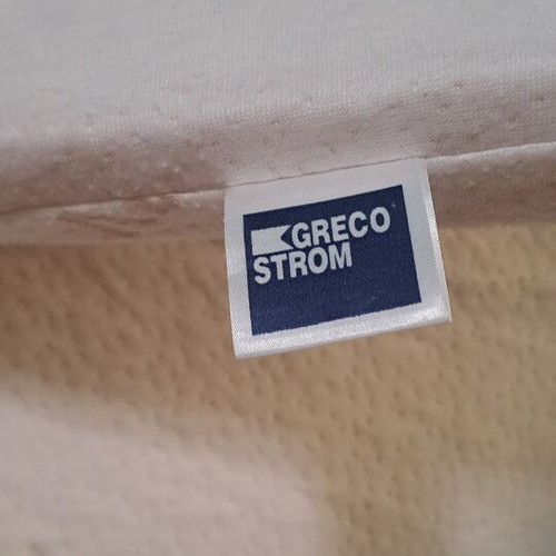 Greco Strom Baby Cot Mattress with Latex and Removable Aloe Vera Cover, Like New 43×90 cm