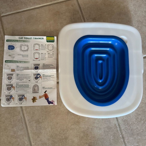 Pet equipment new with litter boxes, dish, nail clippers and stand