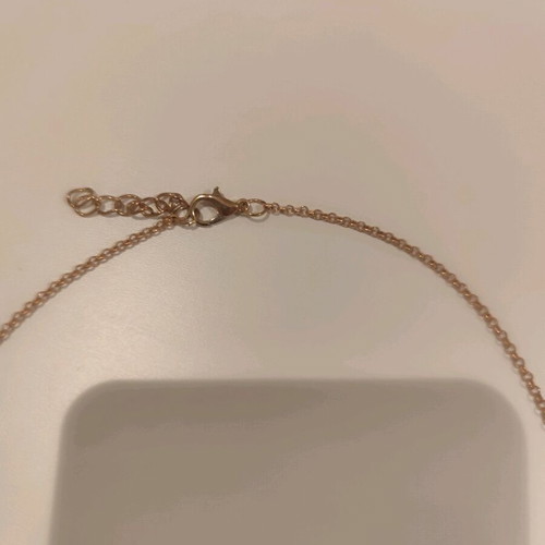 Necklace with 3D heart gold, new