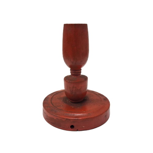 Vintage wooden lamp part used, 15 cm