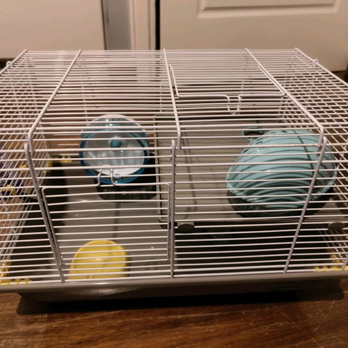 Hamster cage new with double level and accessories