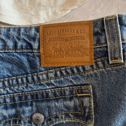 Levi's denim micro low rise skirt, 90s style