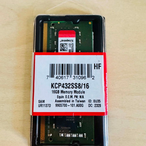 Kingston DDR4 16GB SO-DIMM 3200MHz Laptop Memory Module KCP432SS8/16