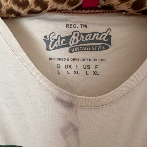 Von Dutch blouse used, white and green, size XL