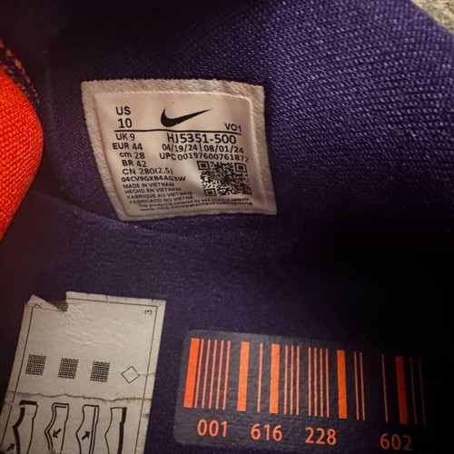 Nike Book 1 “Sunset” like new sneakers size 44, multicolor purple