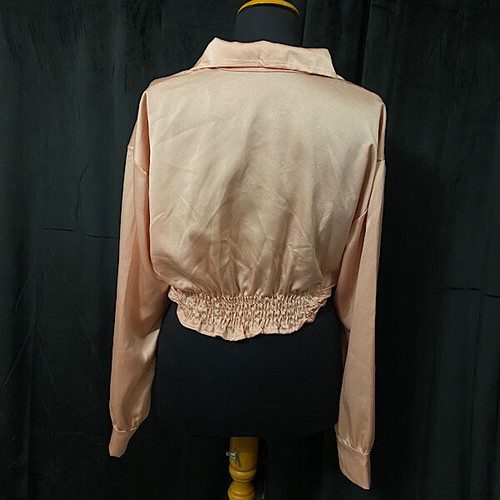 Pink satin women's shirt like new, size S and M