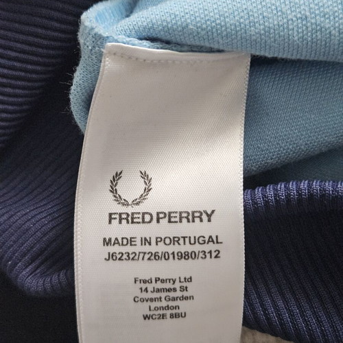 Fred Perry track jacket like new, blue and turquoise