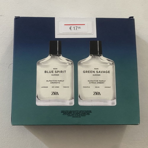 Green Savage Summer and Blue Spirit Summer Eau de Toilette set, new, 200 ml