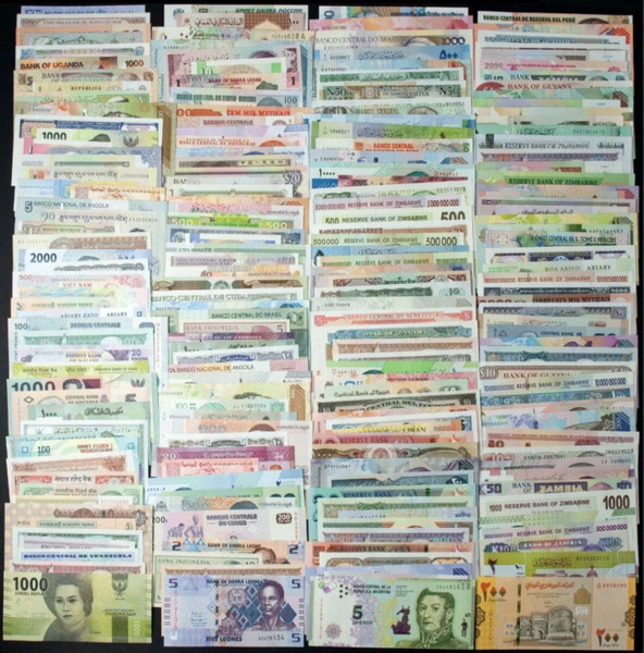 LOT 200(!) ΔΙΑΦΟΡΕΤΙΚΑ ΑΚΥΚΛΟΦΟΡΗΤΑ χαρτονομίσματα