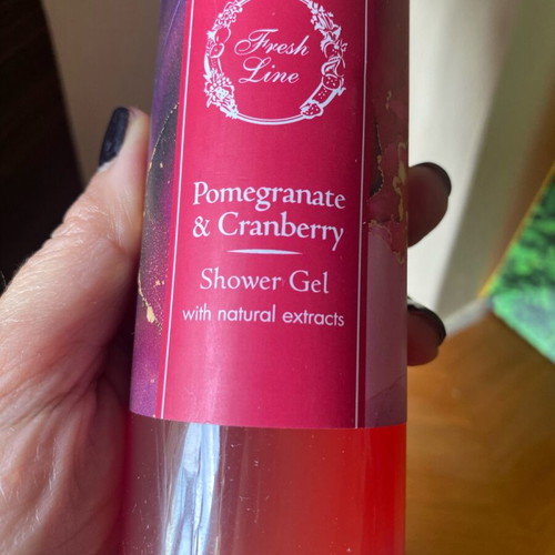 Fresh Line Pomegranate & Cranberry shower gel and Lime & Patchouli body water new