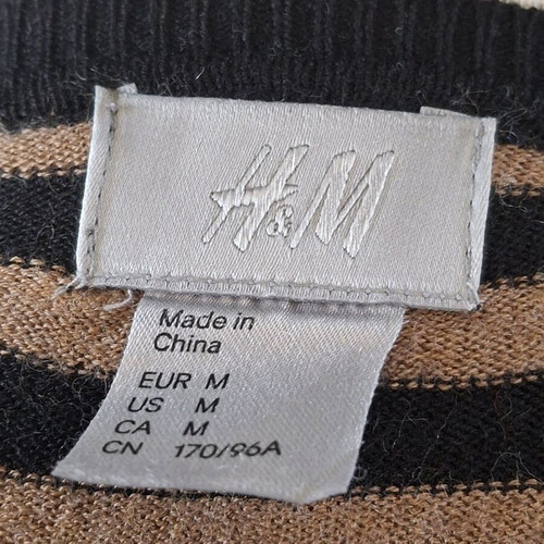 H&M sweater size M like new, black and beige