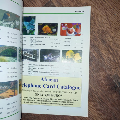 Phonecard Catalogue like new