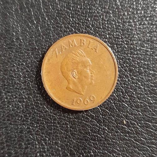 Zambia 1 Ngwee coin 1969 used