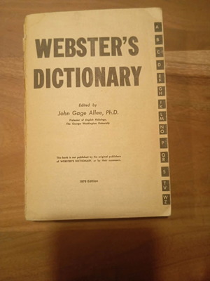 Λεξικό Webster's μεταχειρισμένο, έκδοση 1978, αγγλικό