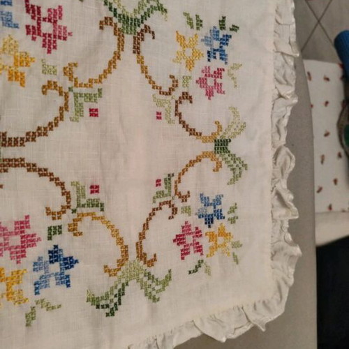 Decorative pillow cover 35x35 like new, handmade with zipper