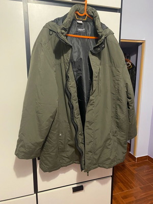Men's plus size 3XL waterproof jacket new olive color with hood