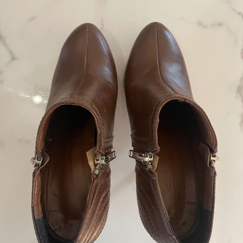 Sante leather ankle boots used, brown, size 38