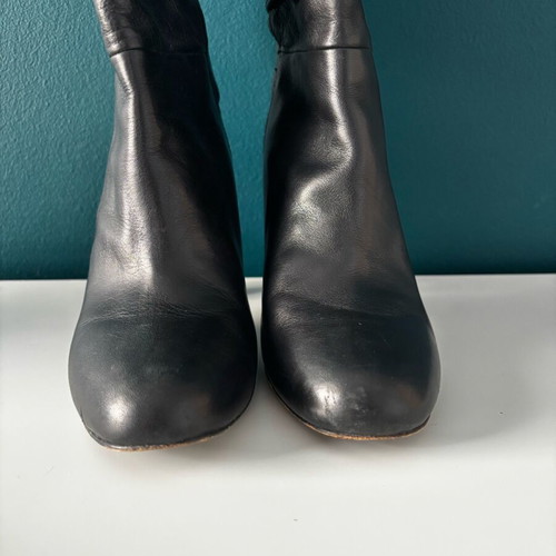 Massimo Dutti leather boots like new, black, size 37