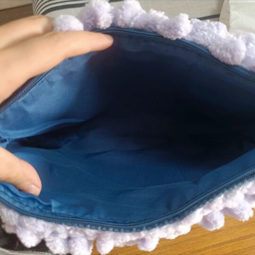 Handmade lilac medium toiletry bag