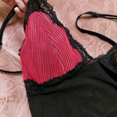 Sexkiss transparent nightgown with lace one size like new, gift included