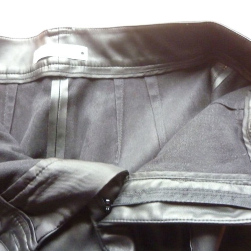 Zara women's black faux leather pants Medium like new