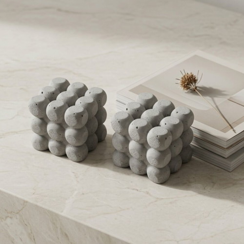 Handmade Concrete Decorative Cube Set, brand new, minimalist style