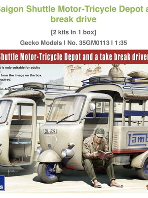 Gecko Models 1/35 Saigon Shuttle Motor-Tricycle Depot model kit new