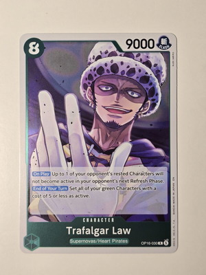 Trafalgar Law One Piece Card Game OP16-030 Rare like new