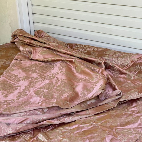 Brocade Antique Fabric new, silk, 15 meters, pink