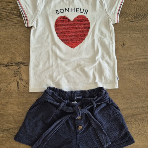 Okaidi set with shorts and t-shirt for toddler