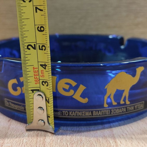 Camel glass ashtray used, vintage advertising