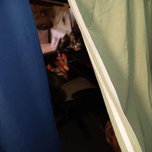 Women's zip culottes like new, blue and green, size M