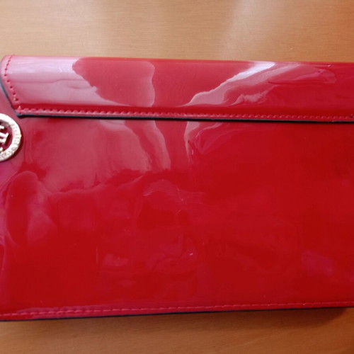 Wallet like new with mark, red patent leather