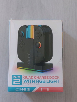 Σταθμός φόρτισης iPega PG-SW2085 για Nintendo Switch 2 νέος, RGB Quad Dock