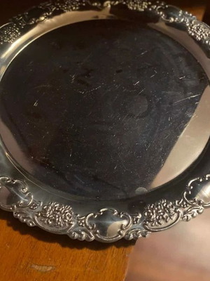 Silver-plated tray used
